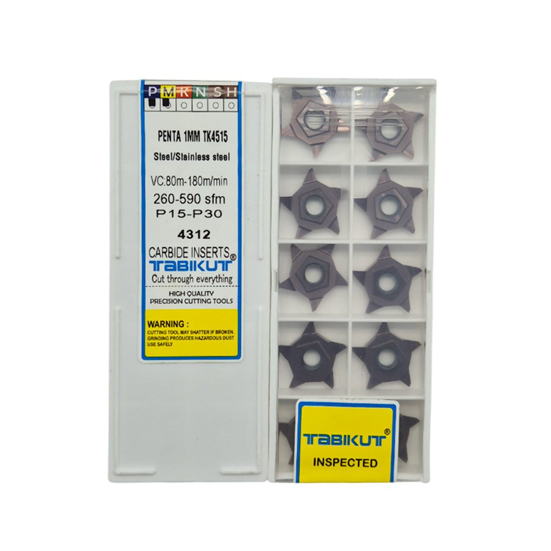 Packaged carbide inserts with visible branding
