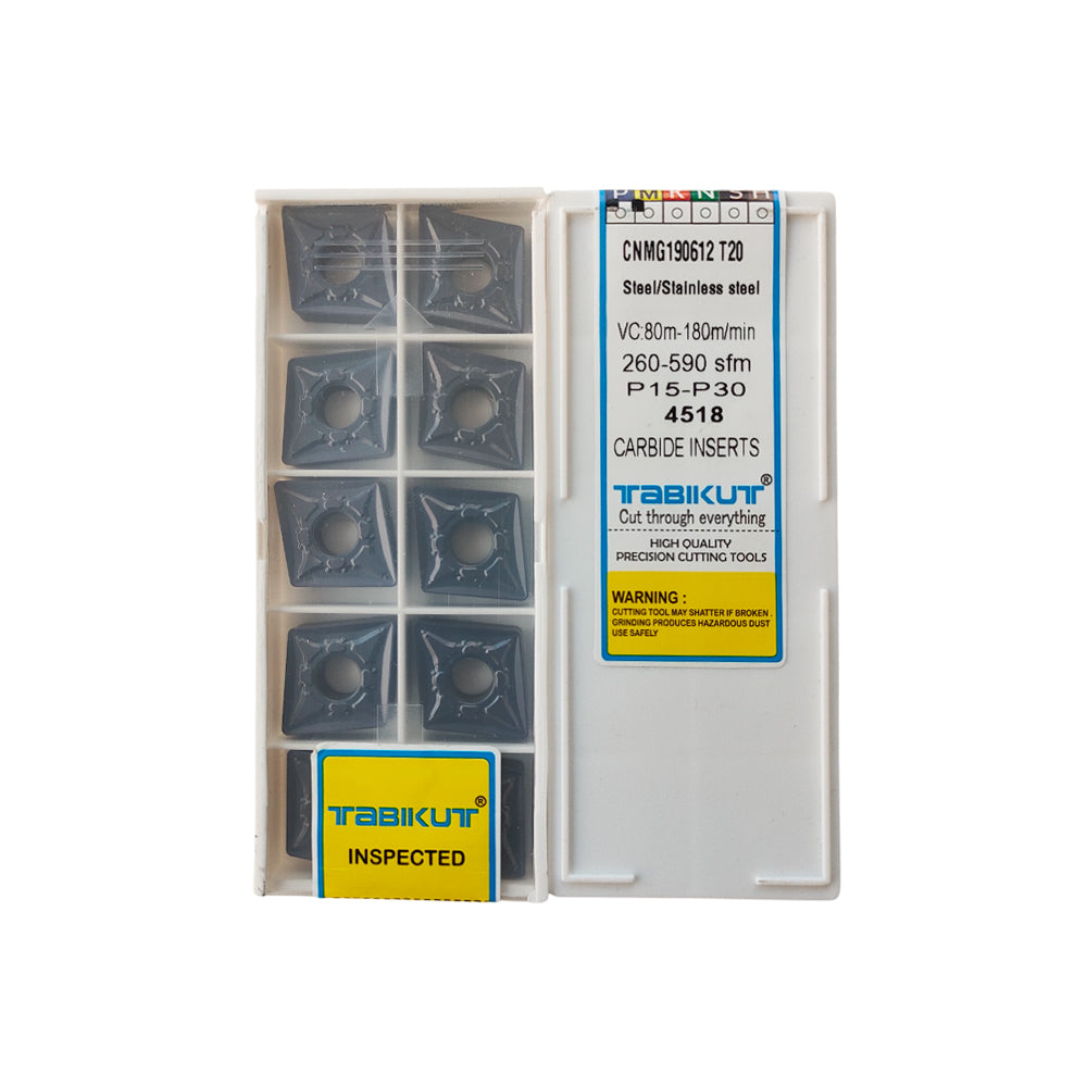 Set of carbide inserts