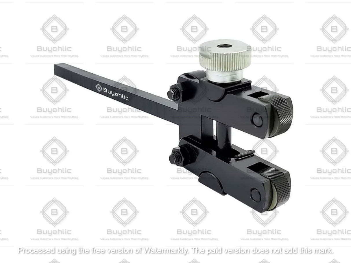 Clamp type knurling tool mounted position for lathe use