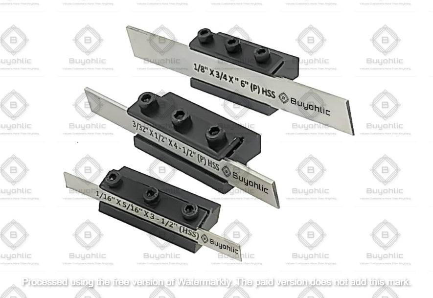 Three HSS parting off tools