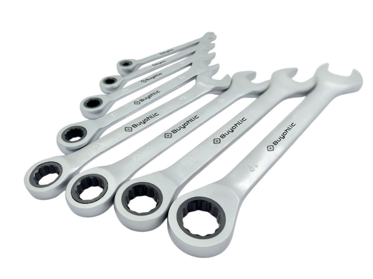 Buyohlic 6-piece combination ratcheting wrench set