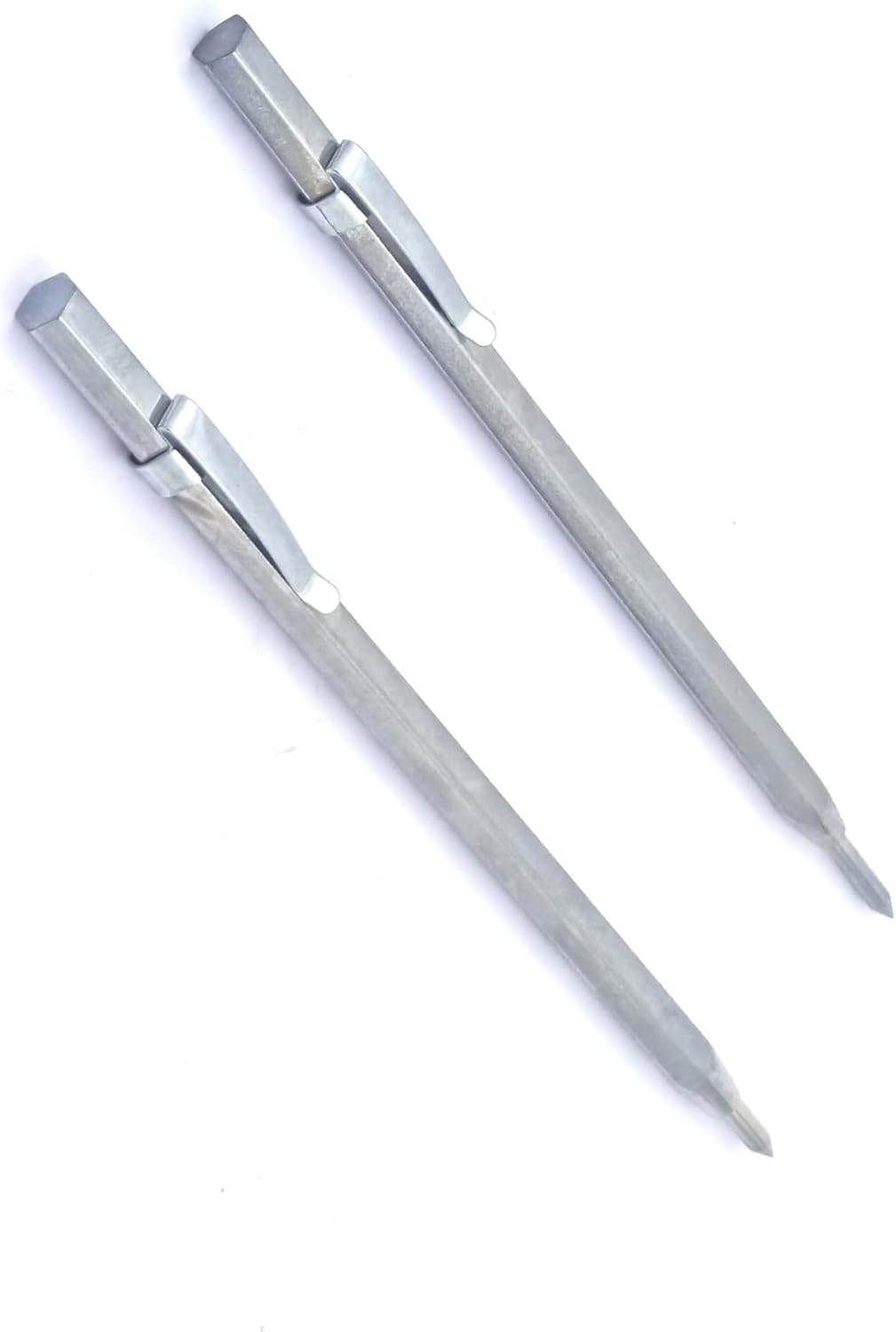 Two metal scribe marking tools