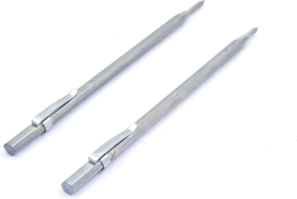 Two metal scribe marking tools