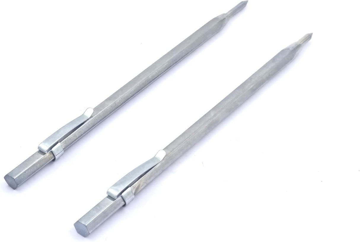 Two metal scribe marking tools