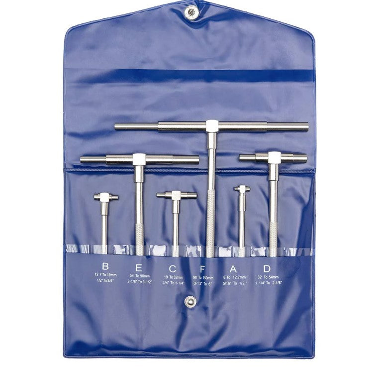 Telescoping gauge set in pouch