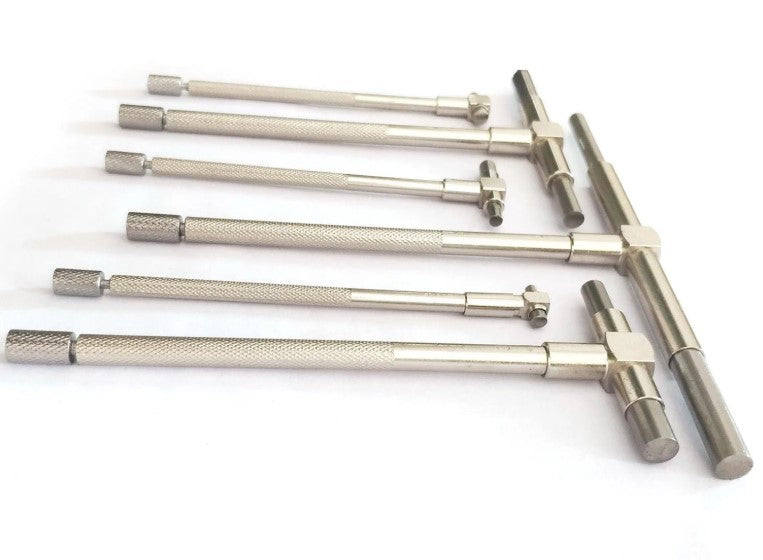 Set of six telescoping gauges