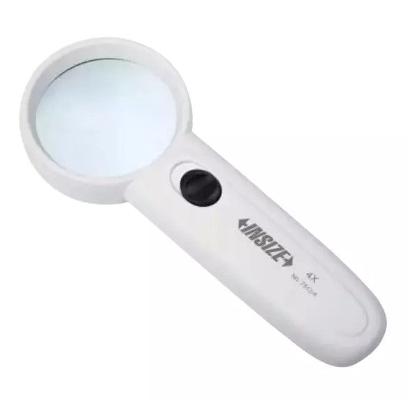 White handheld 4X magnifier