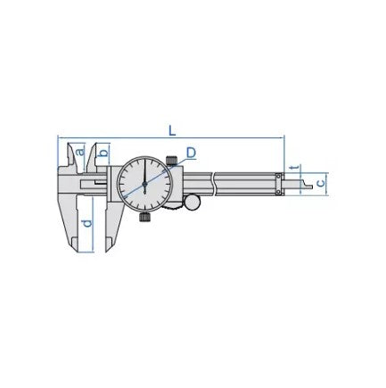 Insize dial caliper measuring tool