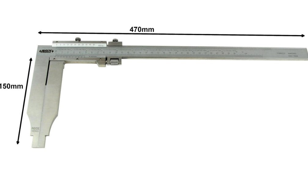 Vernier caliper dimension diagram