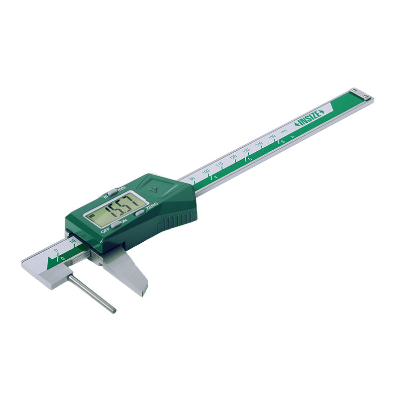 Digital caliper with green handle