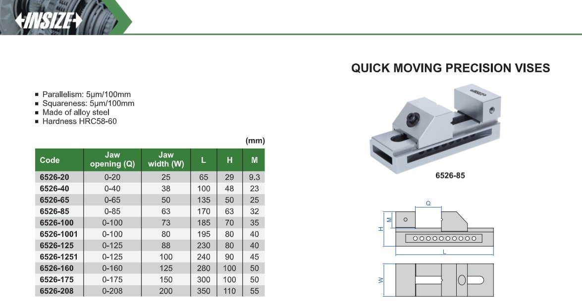 Insize precision vise catalog