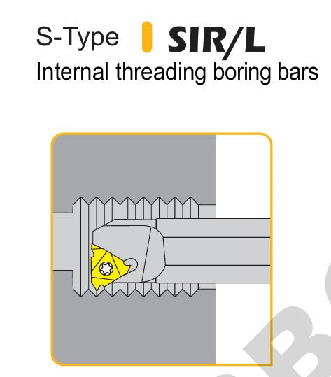 Internal threading boring bar