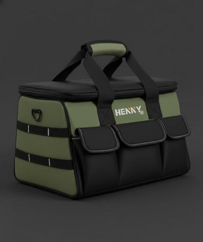 Tough Gear 2.0 Heavy Duty Tool Bag Organizer 18-Inch 20-Pocket Premium Urban CORD Storage Organizer, Large Zipper, Strong, Electrician Technician, Industrial, Multipurpose Tool Bag 750 days warranty.