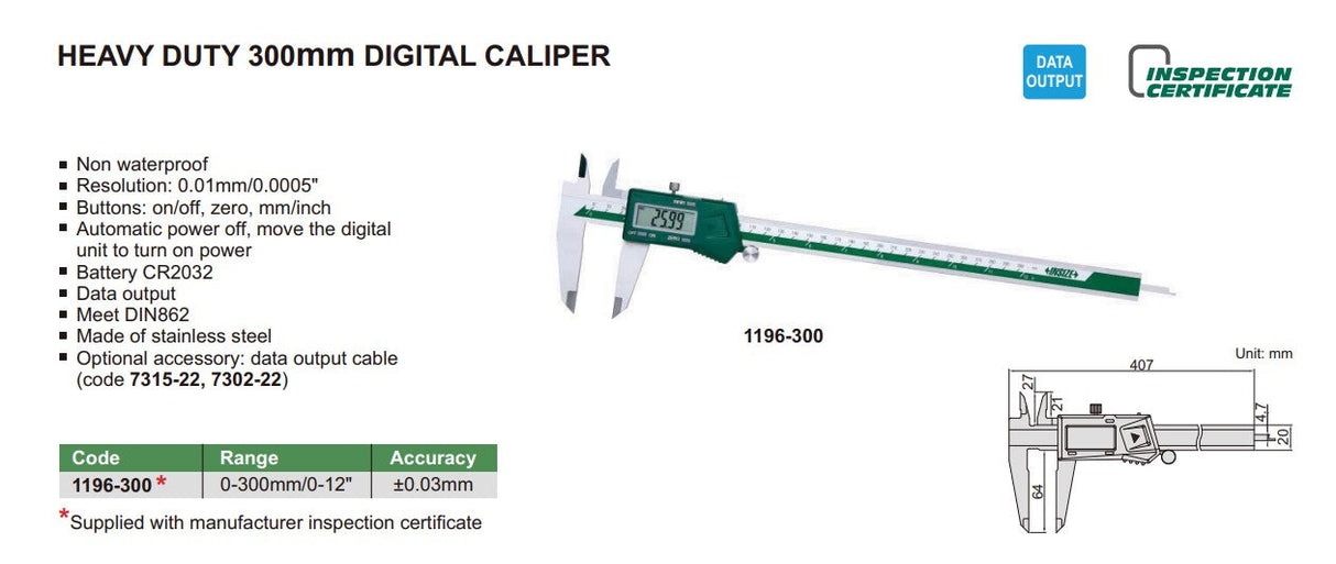 Heavy duty digital caliper