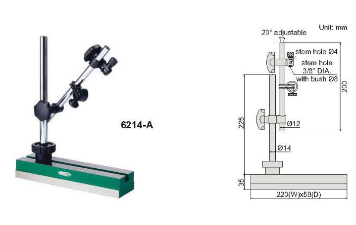 Insize precision granite stand specifications