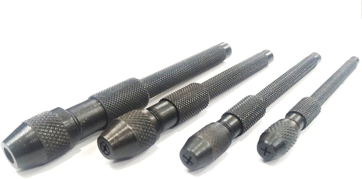 Four knurled steel tap guides set