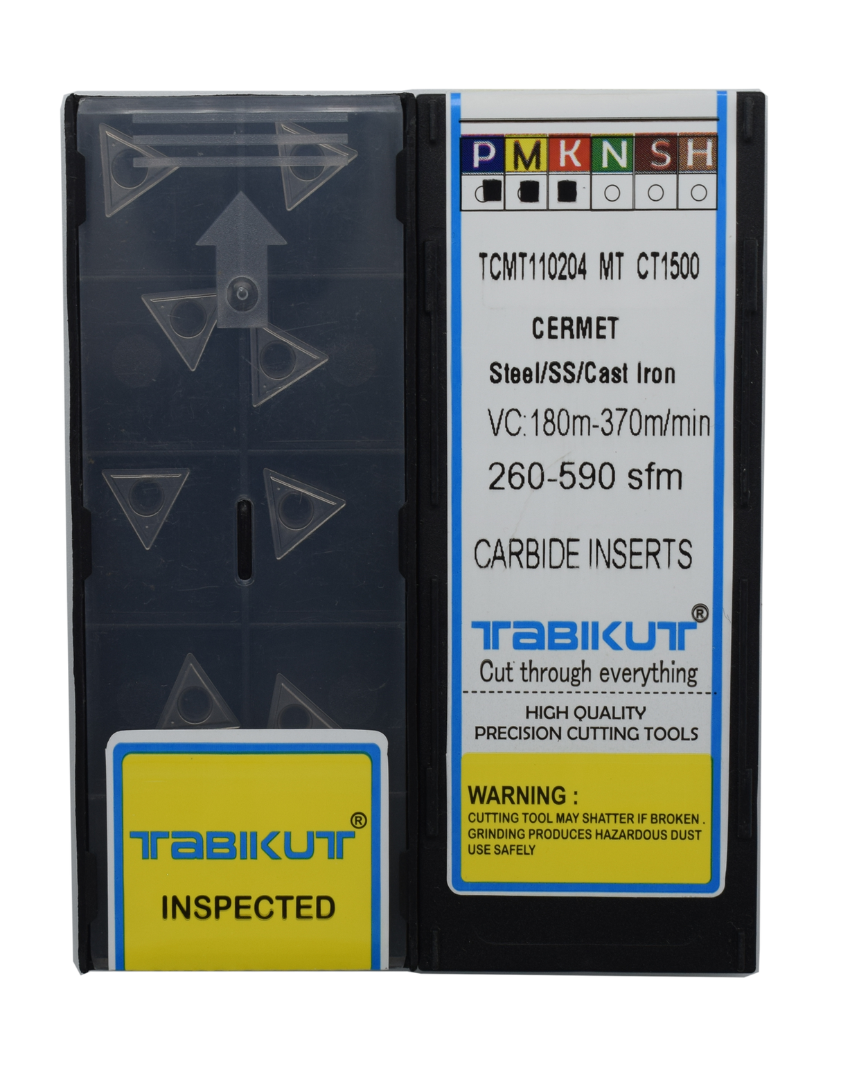TCMT110204 cermet insert CT1500 for steel turning