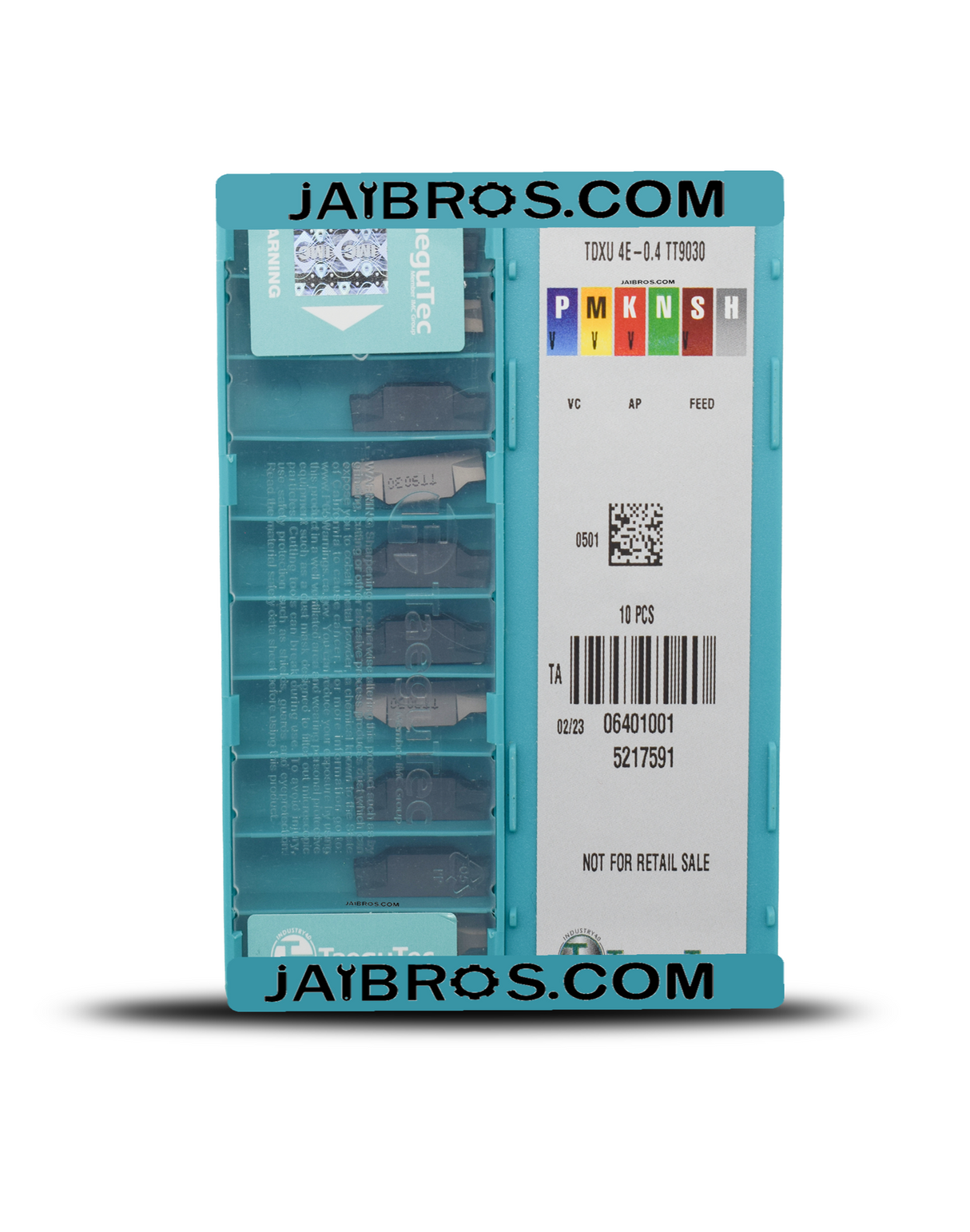 Grooving Inserts, model TDXU 4E -0.4 TT9030