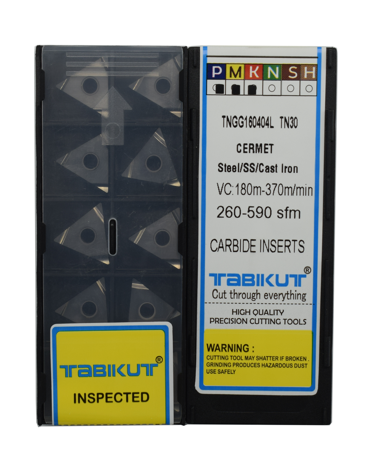 A pack of 10 TABIKUT TN30 Cermet inserts