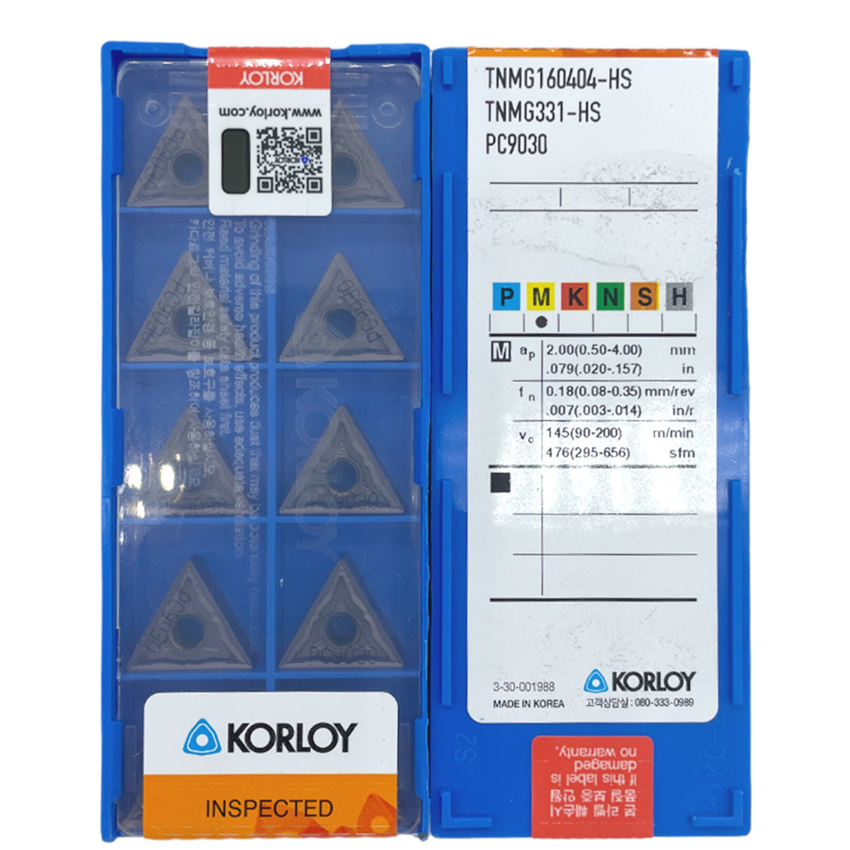 KORLOY DNMG150608-HS PC9030 Hartmetall-Wendeschneidplatten CNC-WERKZEUG