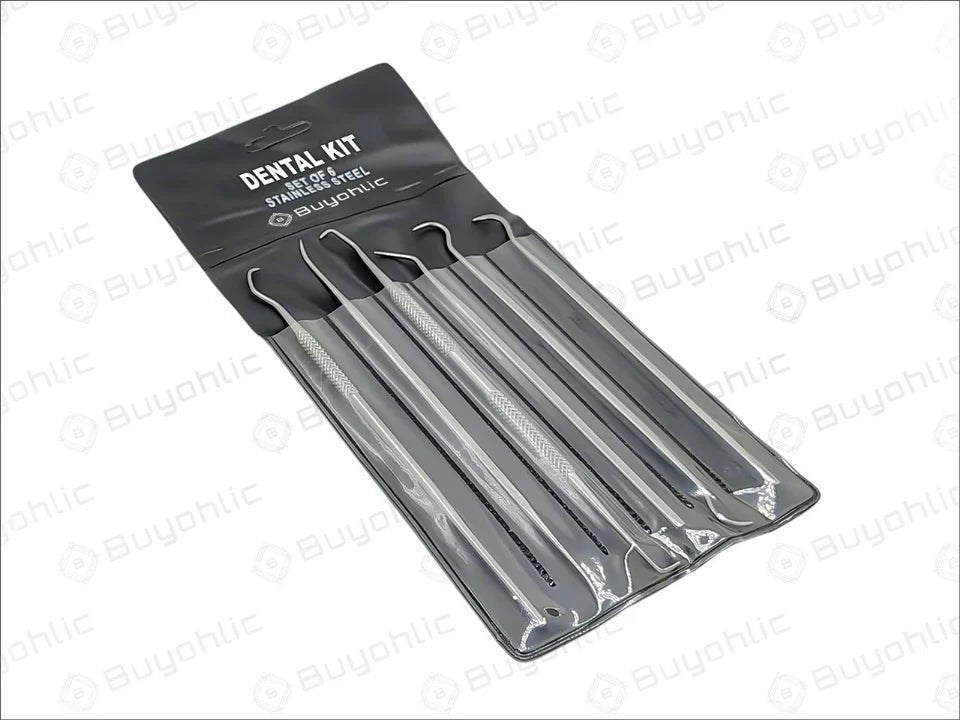 Stainless steel dental pick tool set