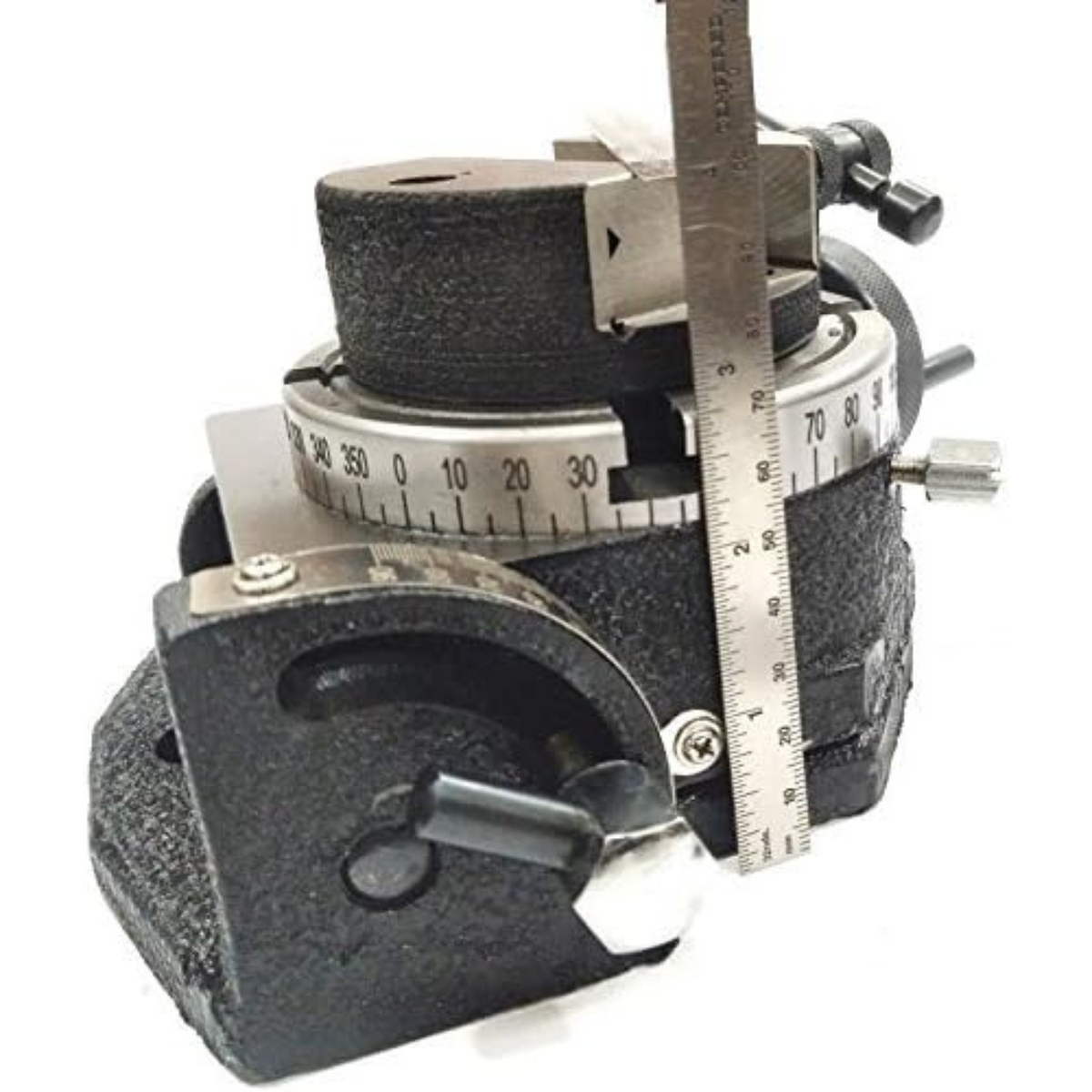 HV 4" (100 mm) Tilting Milling Indexing Horizontal Vertical Rotary Table with Round Vice- Metal Working