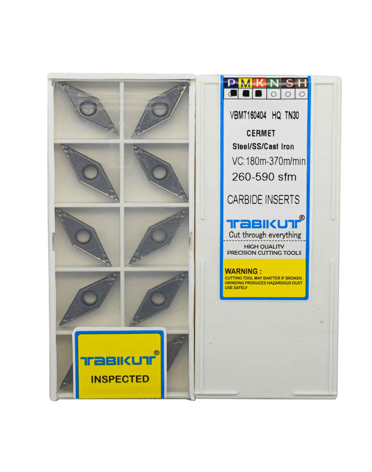 A pack of Tabikut cermet carbide inserts