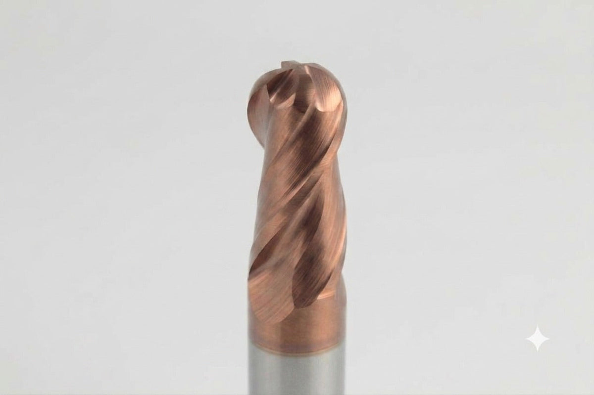 Bronze coated carbide end mill
