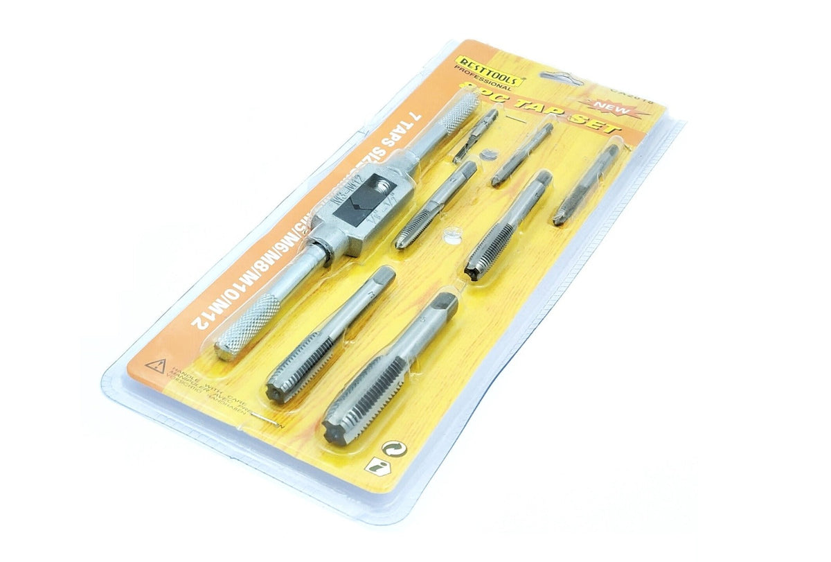 Metal tap set in packaging