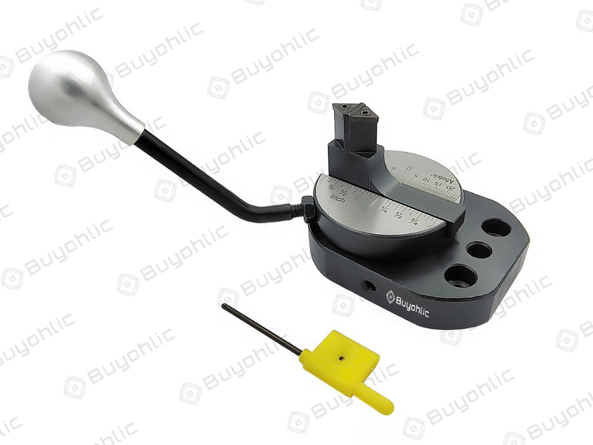 Side mounting holes provided on mini lathe ball turning attachment