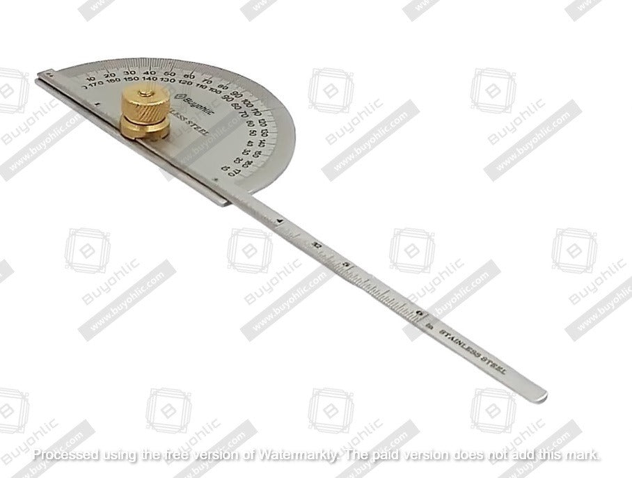 Buyohlic Stainless Steel Protractor 0-180 degrees Machine Tools