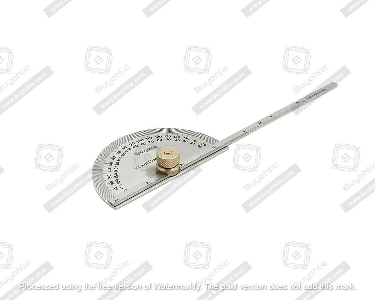Stainless steel protractor ruler