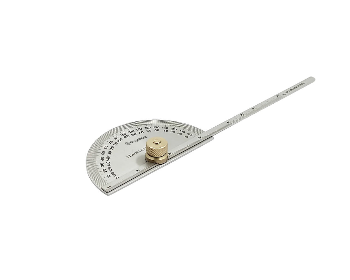 Buyohlic Stainless Steel Protractor 0-180 degrees Machine Tools