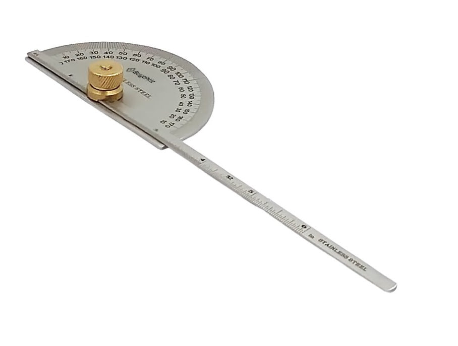 Stainless steel protractor ruler