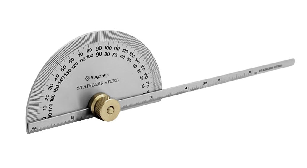 Stainless steel protractor ruler