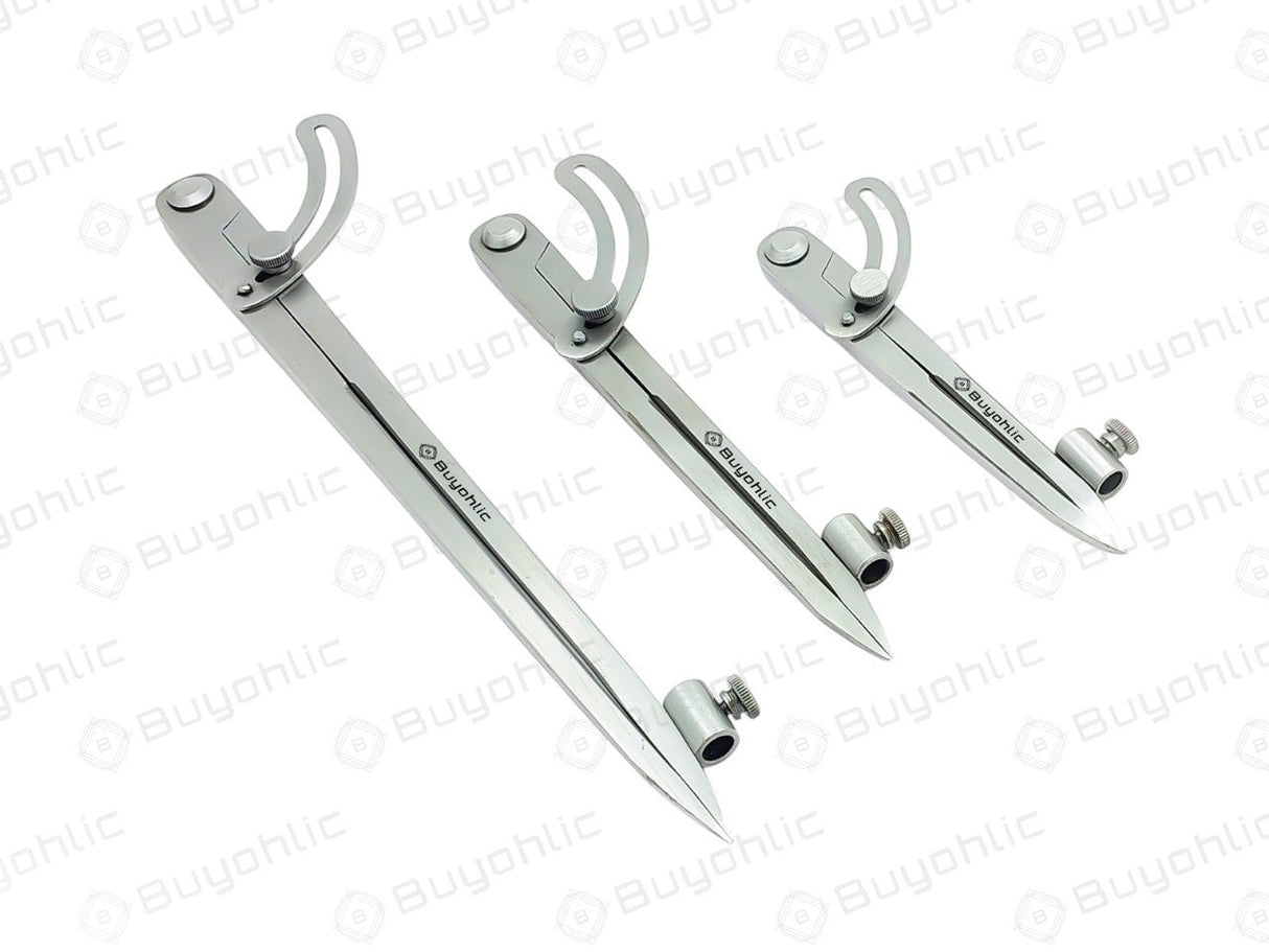 Three metal wing dividers