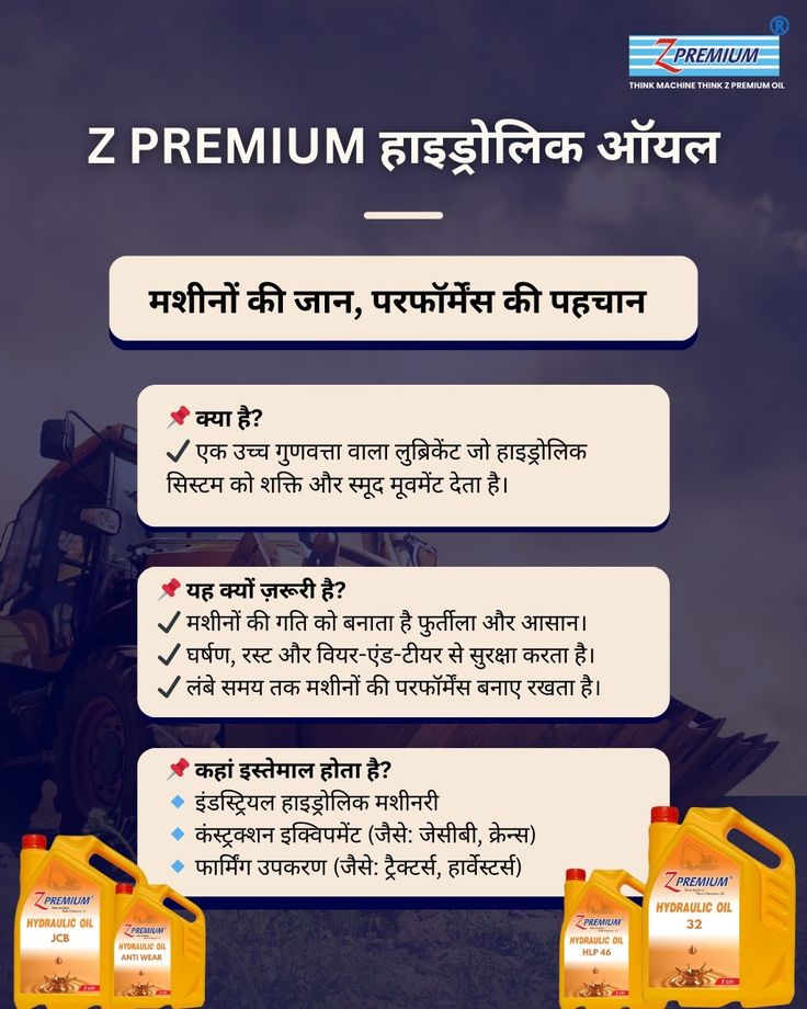 Advertisement for Z Premium hydraulic oil