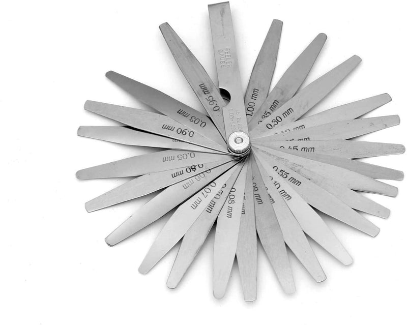 Metal feeler gauge measurement tool