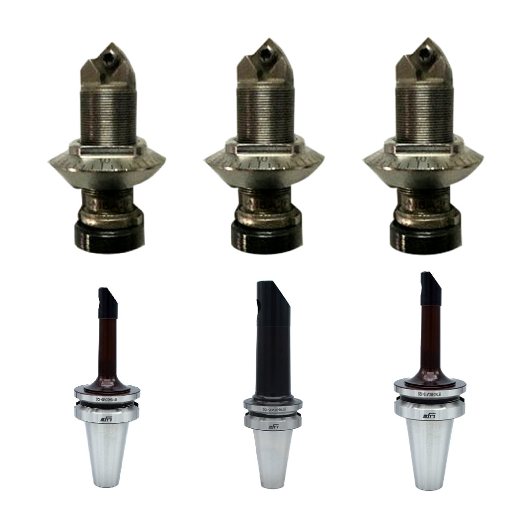 Set of five metal drill bits