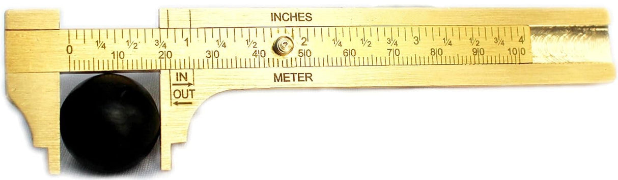 Ball measured with brass caliper