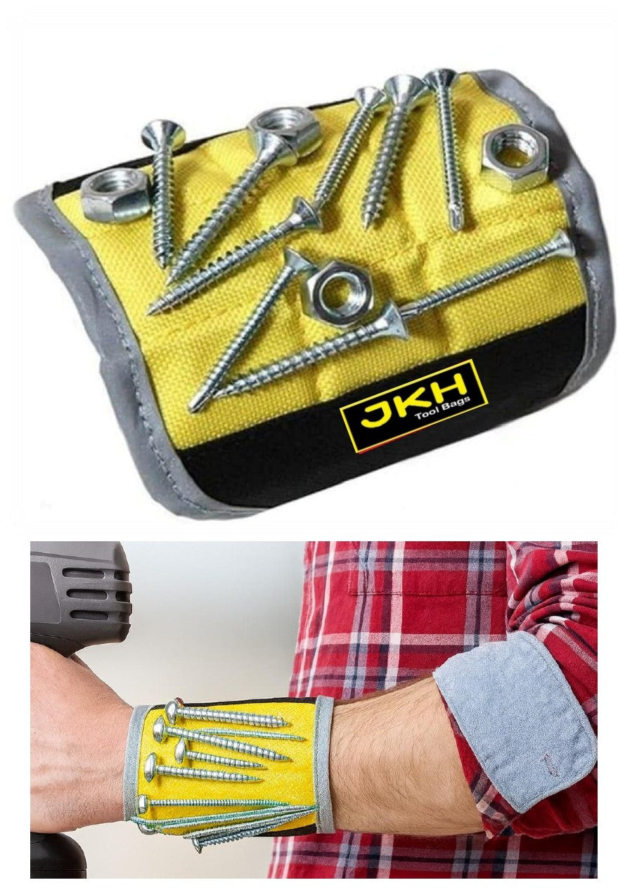 Yellow wrist support with screws