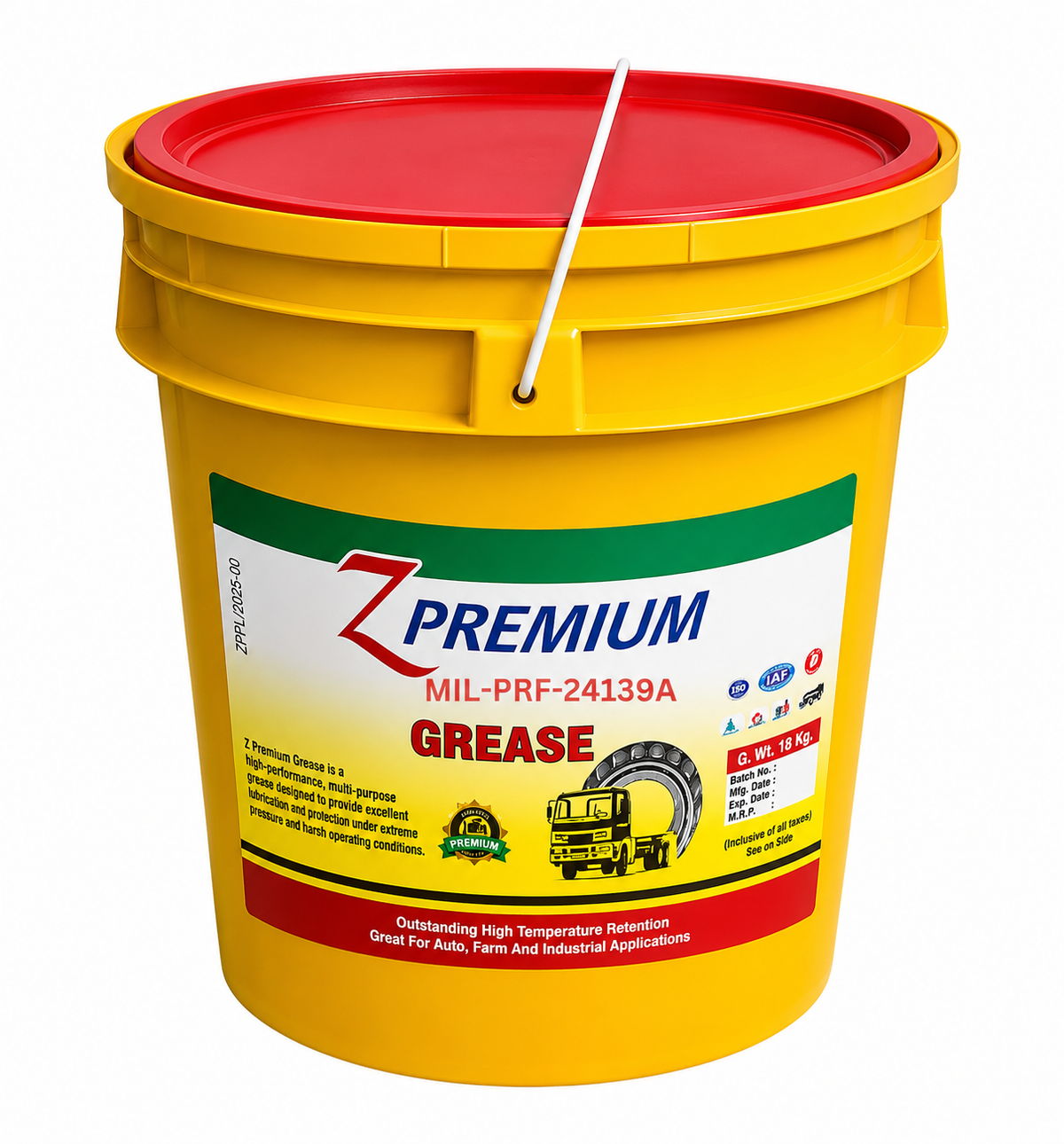 Z Premium MIL-PRF-24139A grease bucket