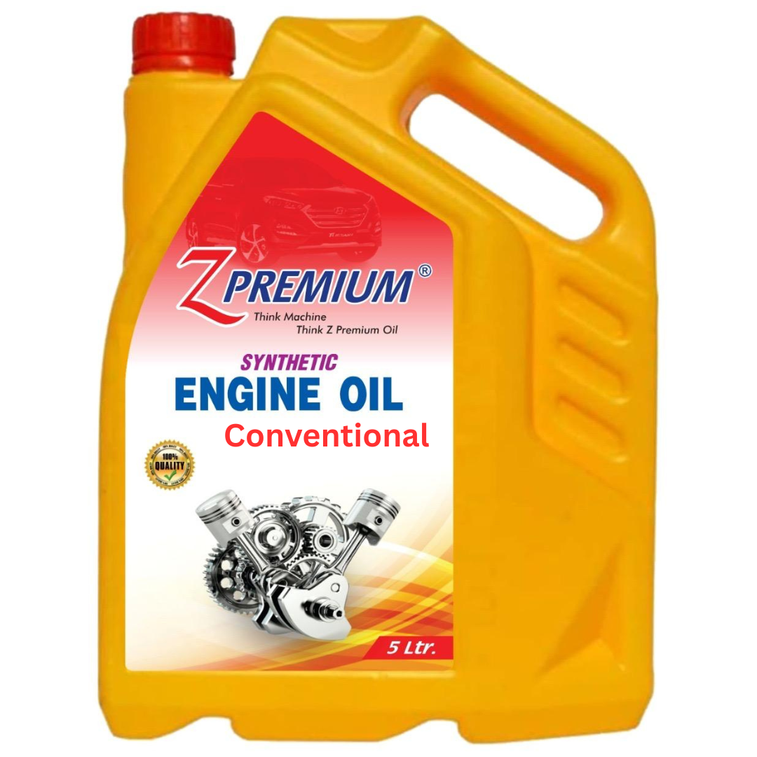 Yellow oil container with red cap and Z Premium engine oil