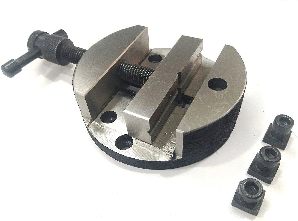 Circular machine vise with hardware