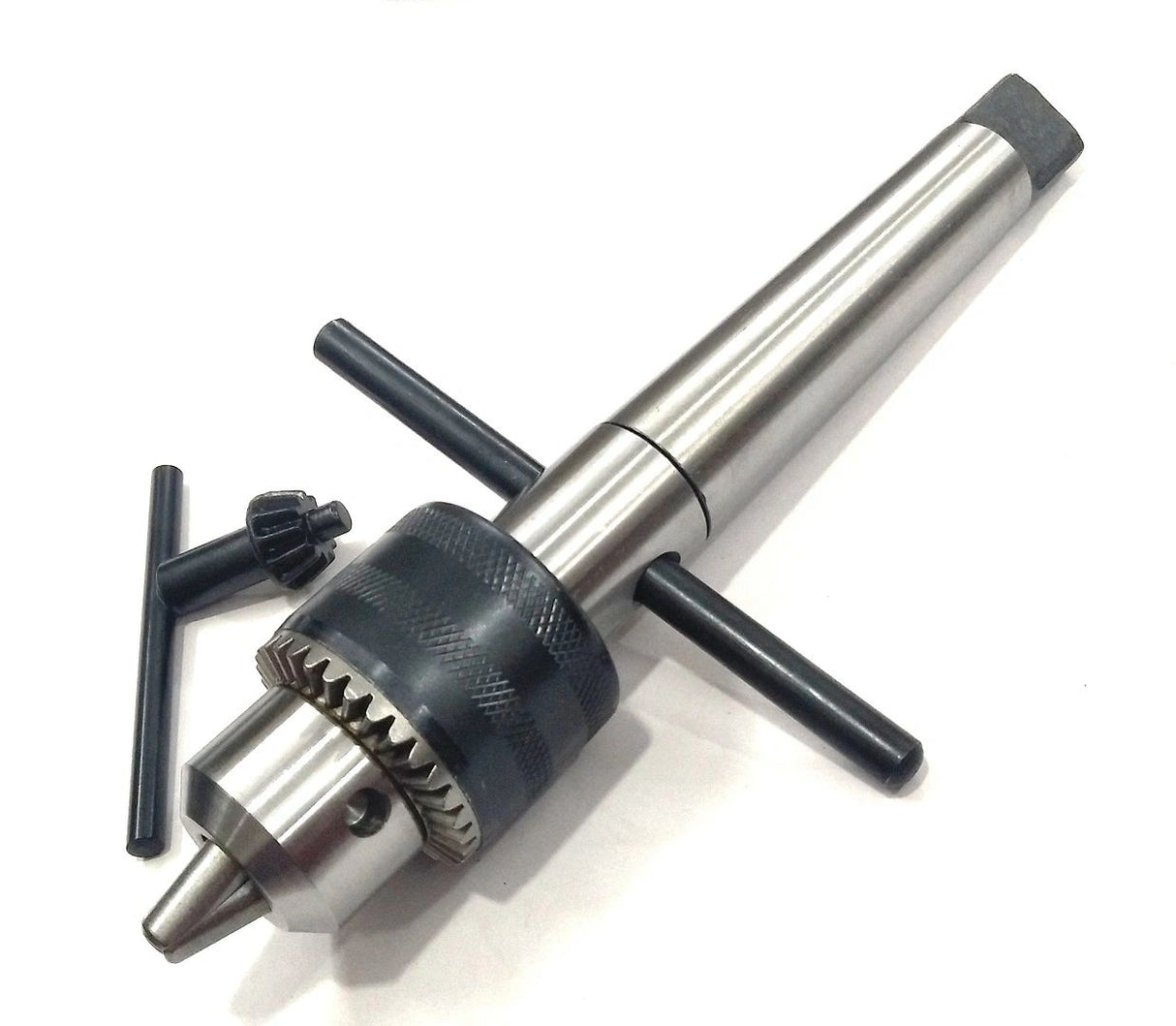 Easy tapping attachment with drill chuck for tapping and reaming
