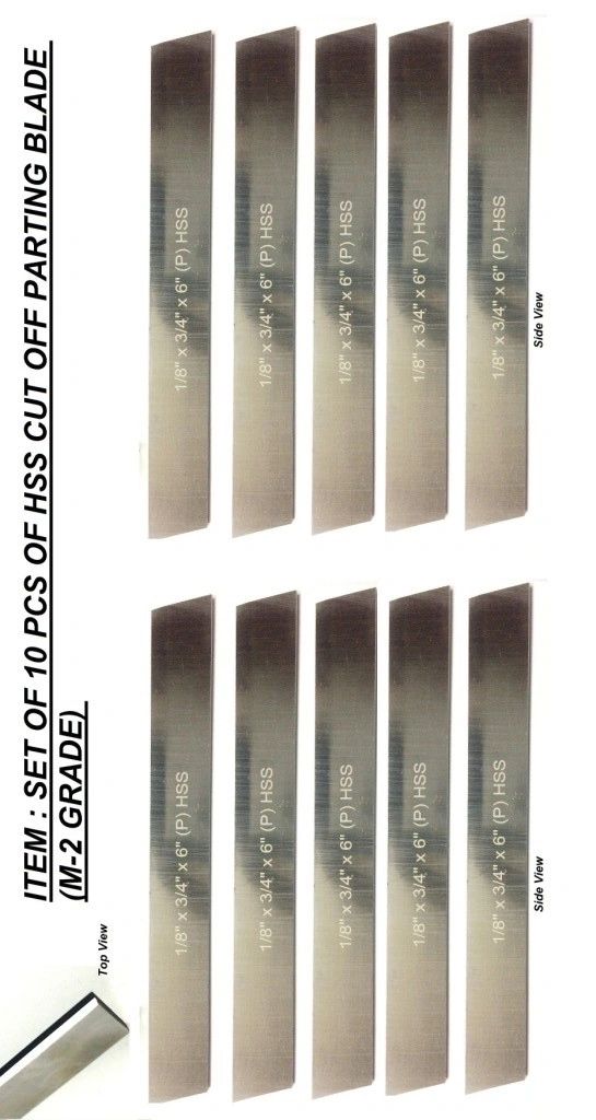 HSS parting blade set