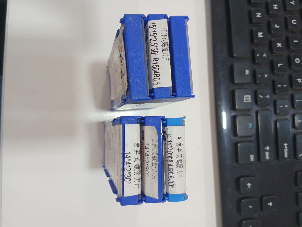 Two blue cylindrical objects