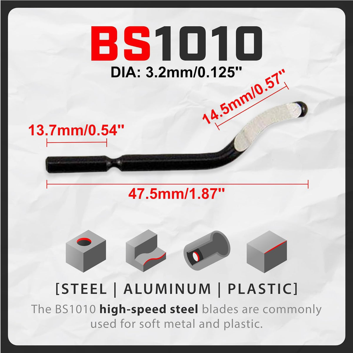 BS1010 high speed steel deburring blade