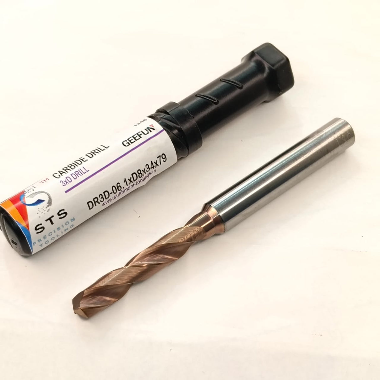 Carbide drill bit with packaging
