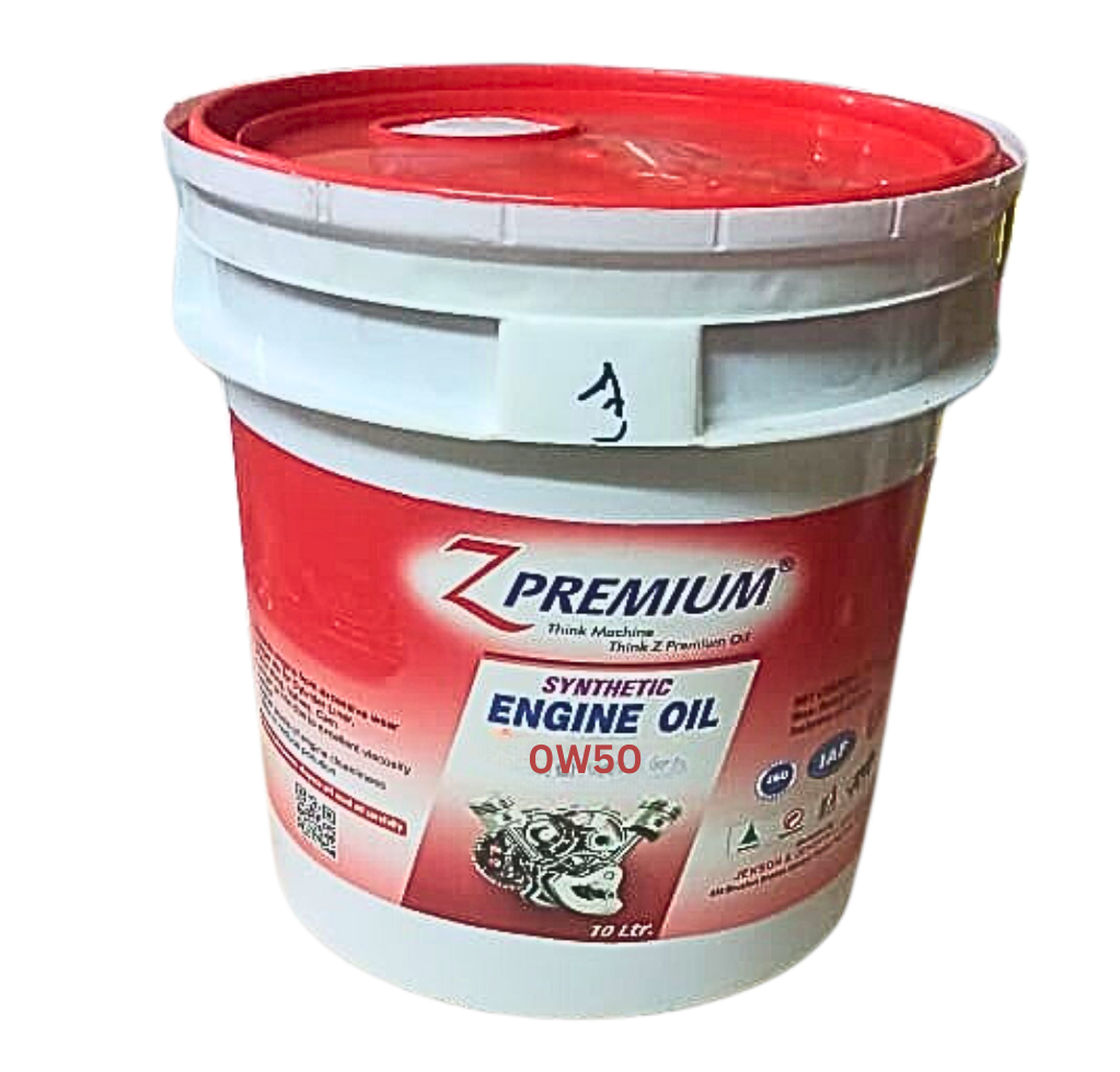 Z Premium synthetic engine oil container with red lid